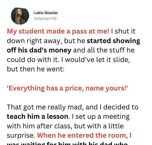 Male Student Makes a Pass at Female Professor