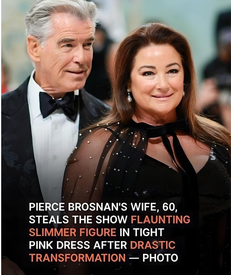 Pierce Brosnan’s ‘Ageless’ Wife Draws Attention Flaunting Her Curves in Figure-Hugging Pink Dress