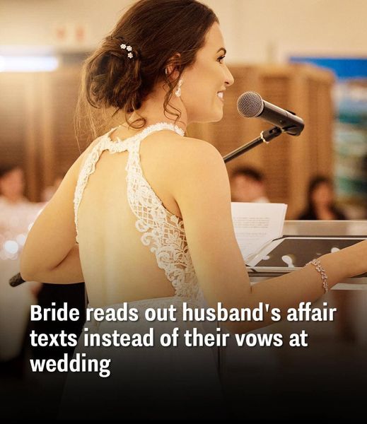 Bride Reads Out Fiancé’s Shocking Affair Texts Instead Of Their Vows At Wedding.