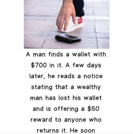 A Guy Discovers a Wallet With $700. A Few Days Later..